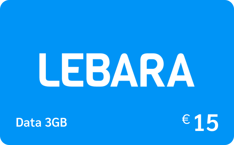 Lebara 3GB (4G) - €15,00