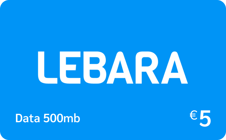 Lebara 500MB (4G) - €5,00