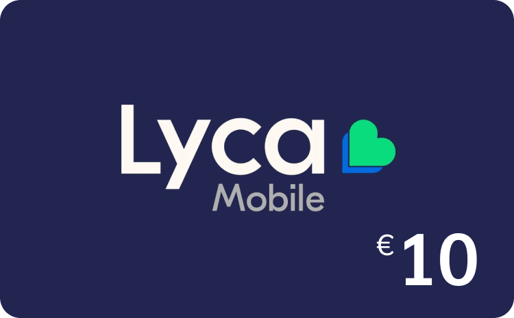 Lycamobile €10 (= €20)
