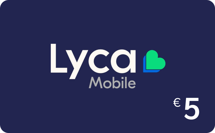 Lycamobile €5 (= €10)