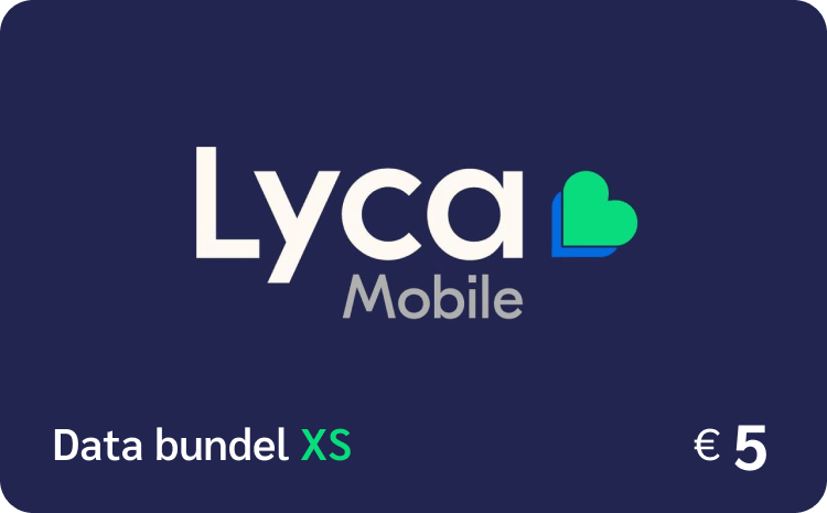 Lycamobile Data XS €5,00 = 1GB